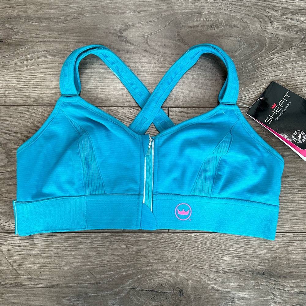 SHEFIT Ultimate Blue Sports Bra NWT